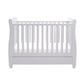 Babymore Eva Sleigh Cot Bed Drop Side with Drawer - Grey