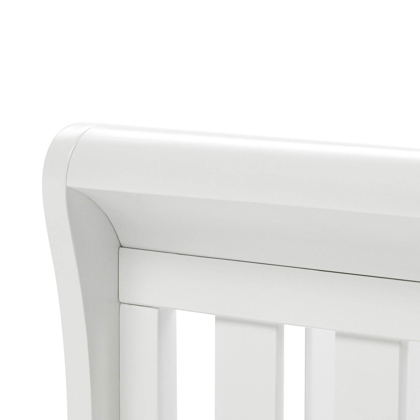 Babymore Eva Sleigh Cot Bed Drop Side with Drawer - White