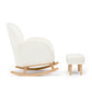 Babymore Freya Nursing Chair & Stool - Off White Boucle