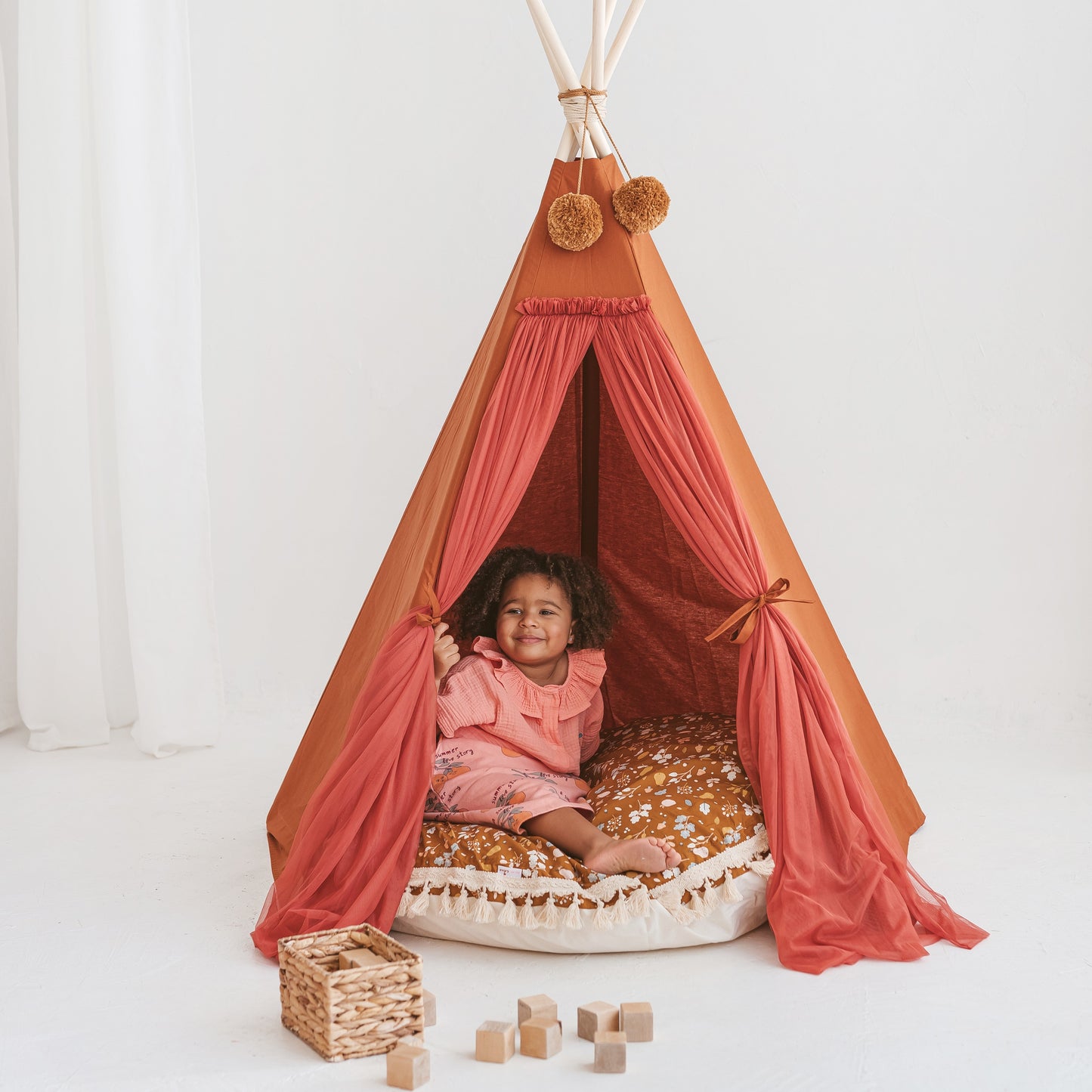 MINICAMP Fairy Kids Play Tent With Tulle in Cognac