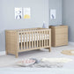 Babymore Luno 2 Piece Nursery Room Set - Oak