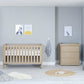 Babymore Luno 2 Piece Nursery Room Set - Oak White