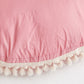 Minicamp Large Floor Cushion With Tassels in Rose