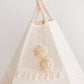 Minicamp Extra Large Indoor Teepee Tent With Tassels Decor - Boho Style