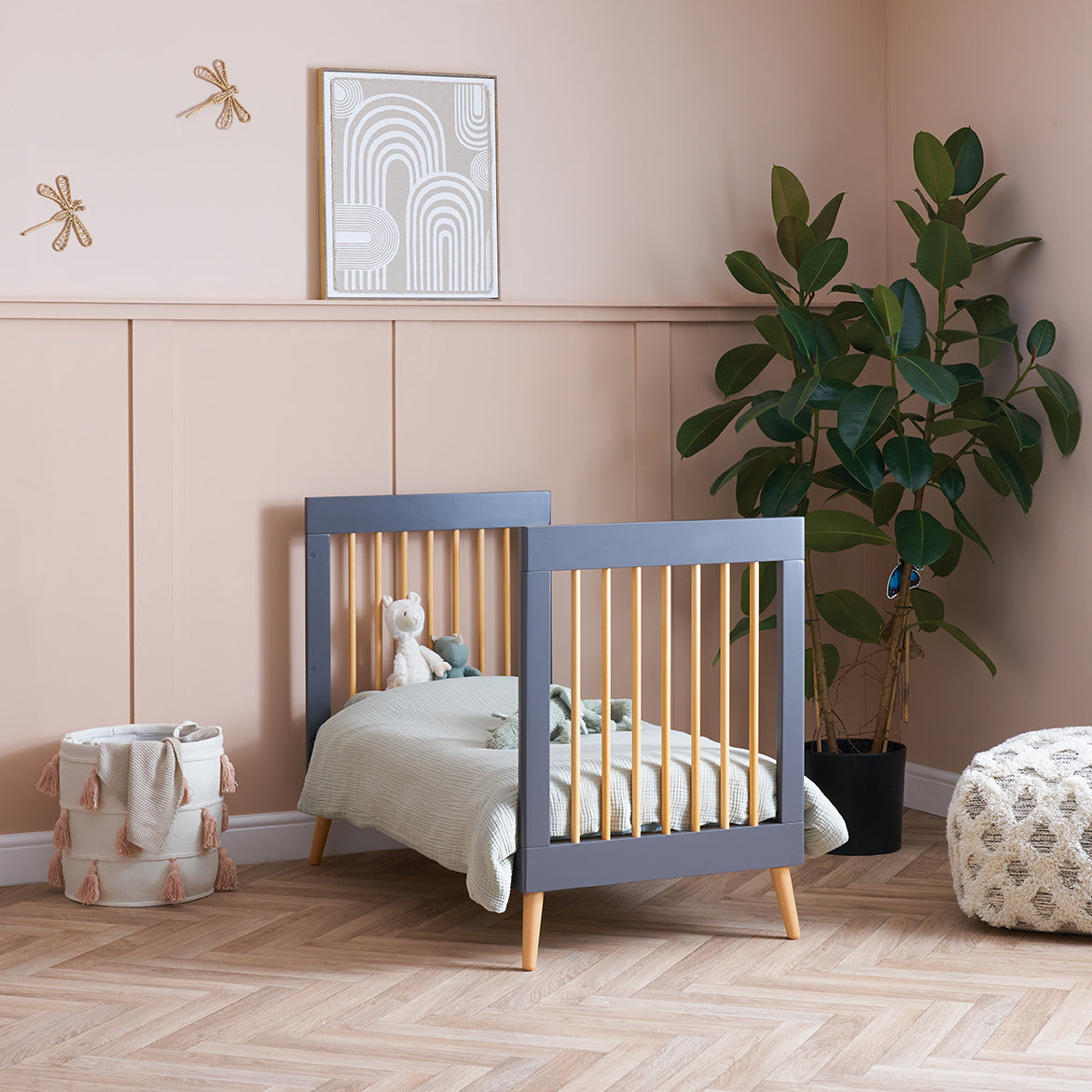 Obaby Maya Mini Cot Bed - Slate