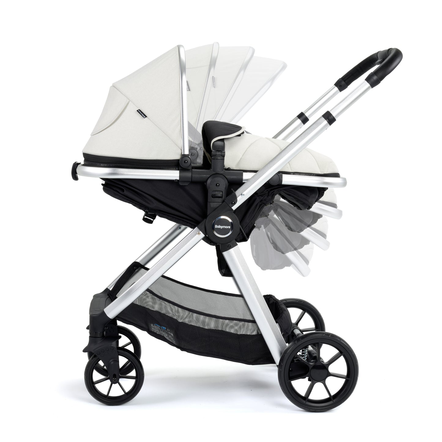 Babymore Mimi Pram Pushchair - Silver