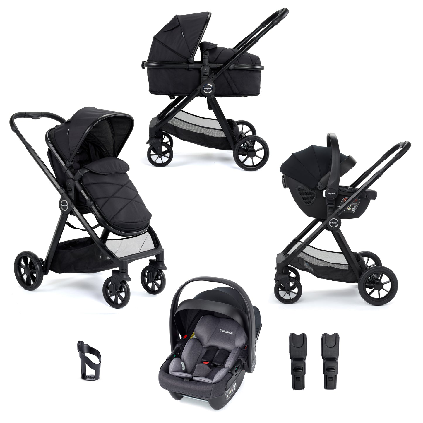 Babymore Mimi Pram Pushchair - Black