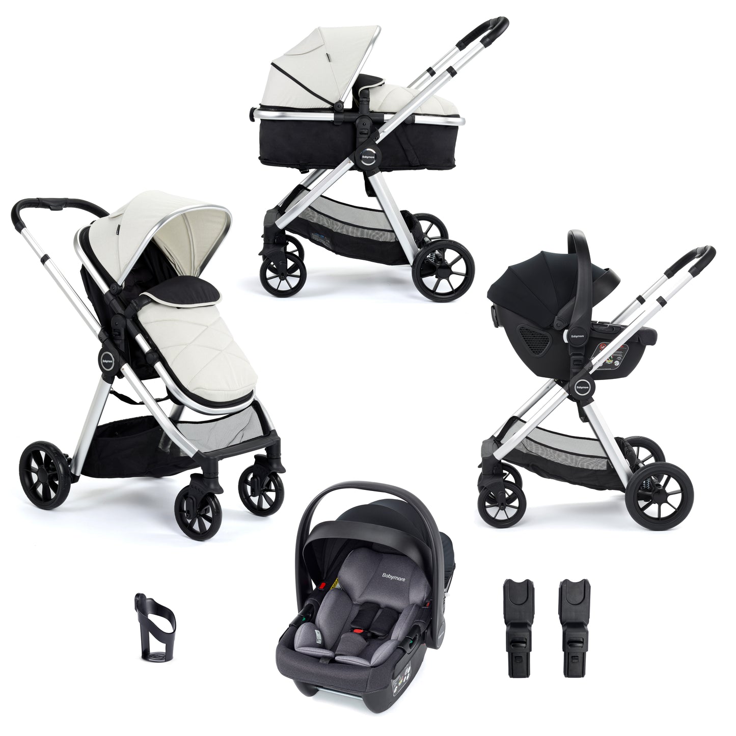 Babymore Mimi Pram Pushchair - Black