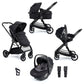 Babymore Mimi Pram Pushchair - Black