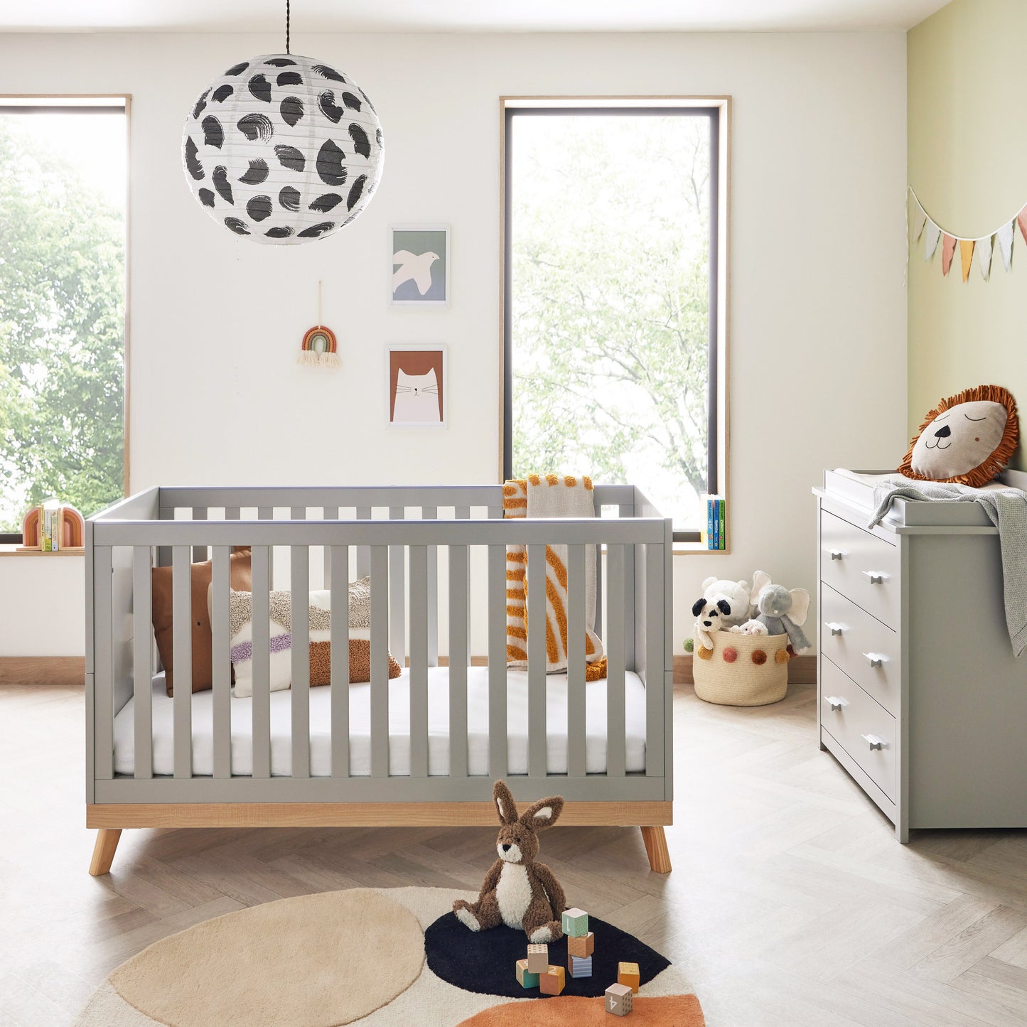 Babymore Mona 2 Piece Room Set - Grey