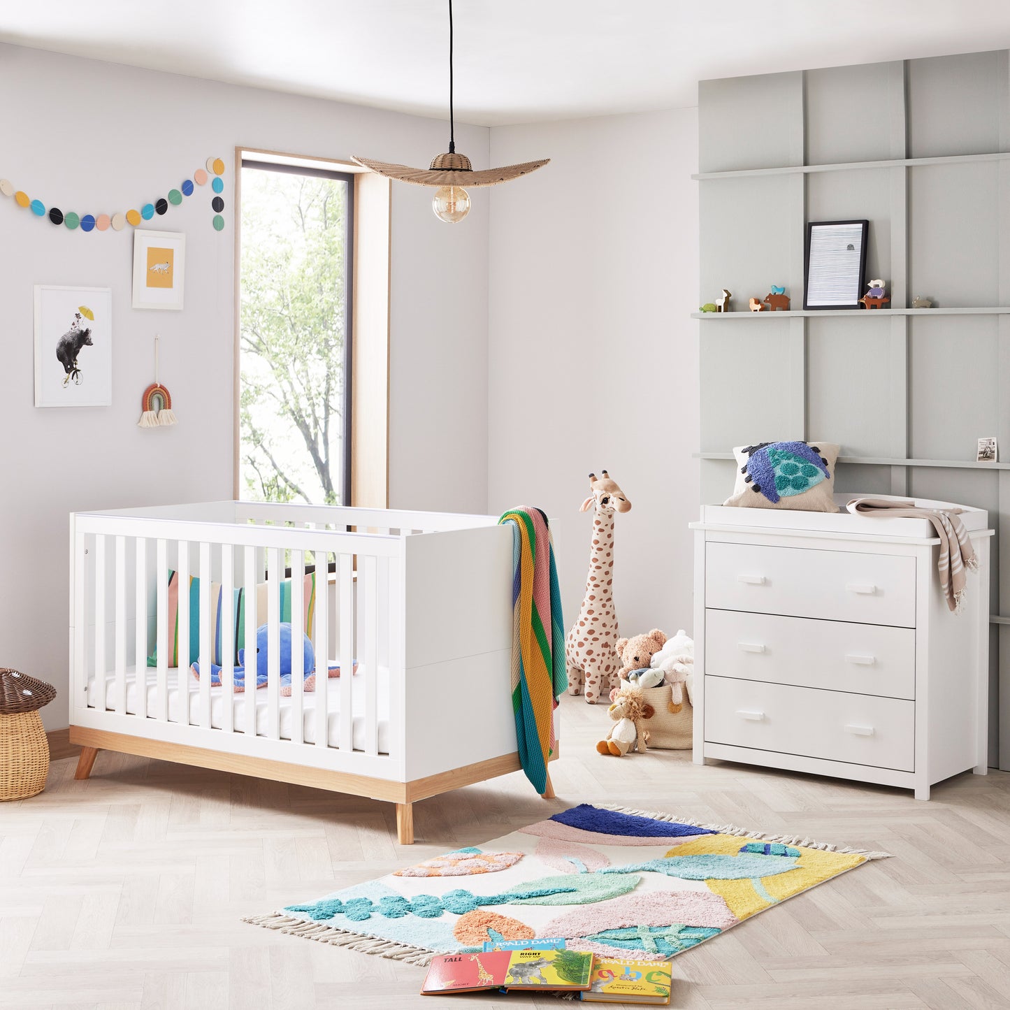 Babymore Mona 2 Piece Room Set - White