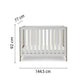 Obaby Nika Cot Bed - White Wash