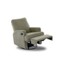 Madison Swivel Recliner Chair - Teddy Fabric Olive