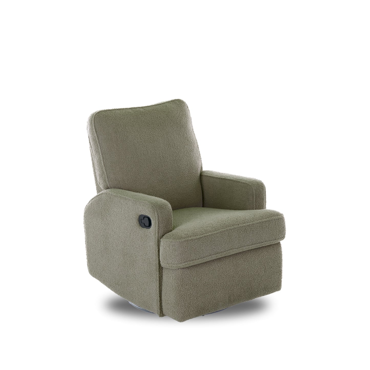 Madison Swivel Recliner Chair - Teddy Fabric Olive