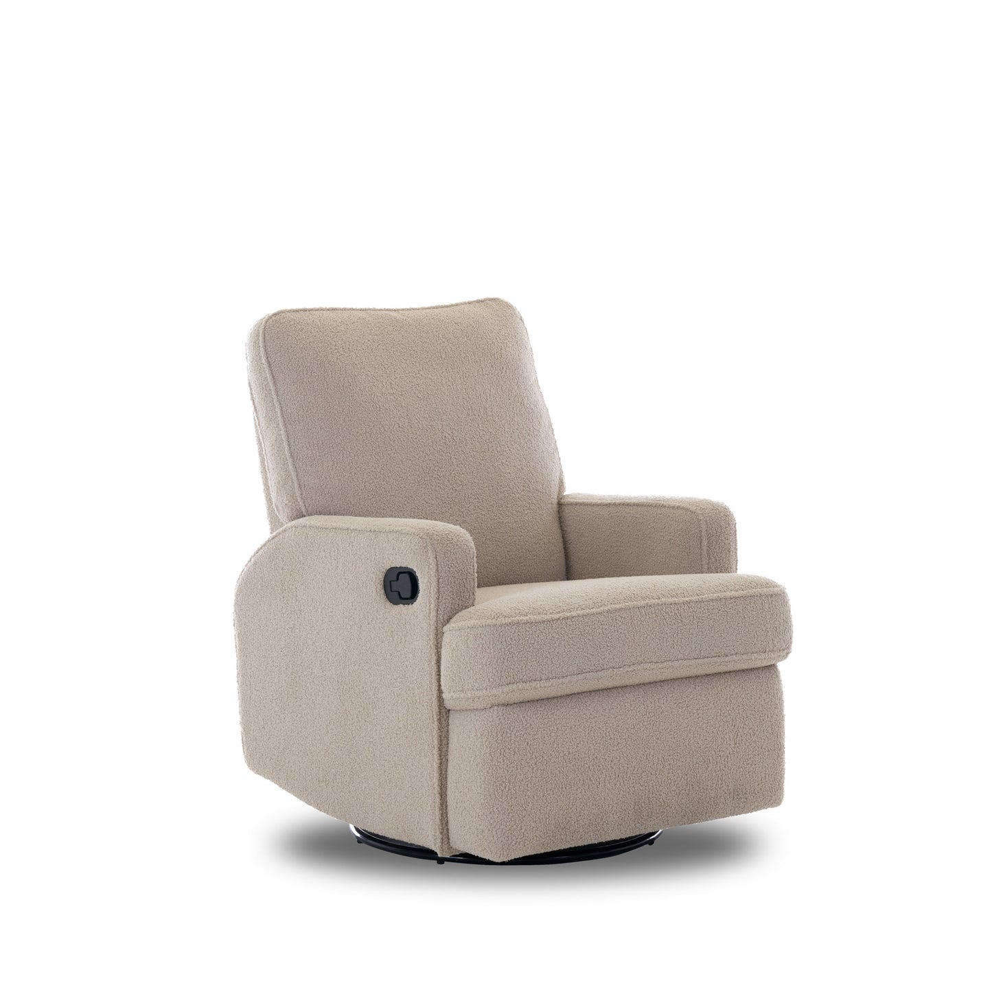 Madison Swivel Recliner Chair - Teddy Fabric Truffle