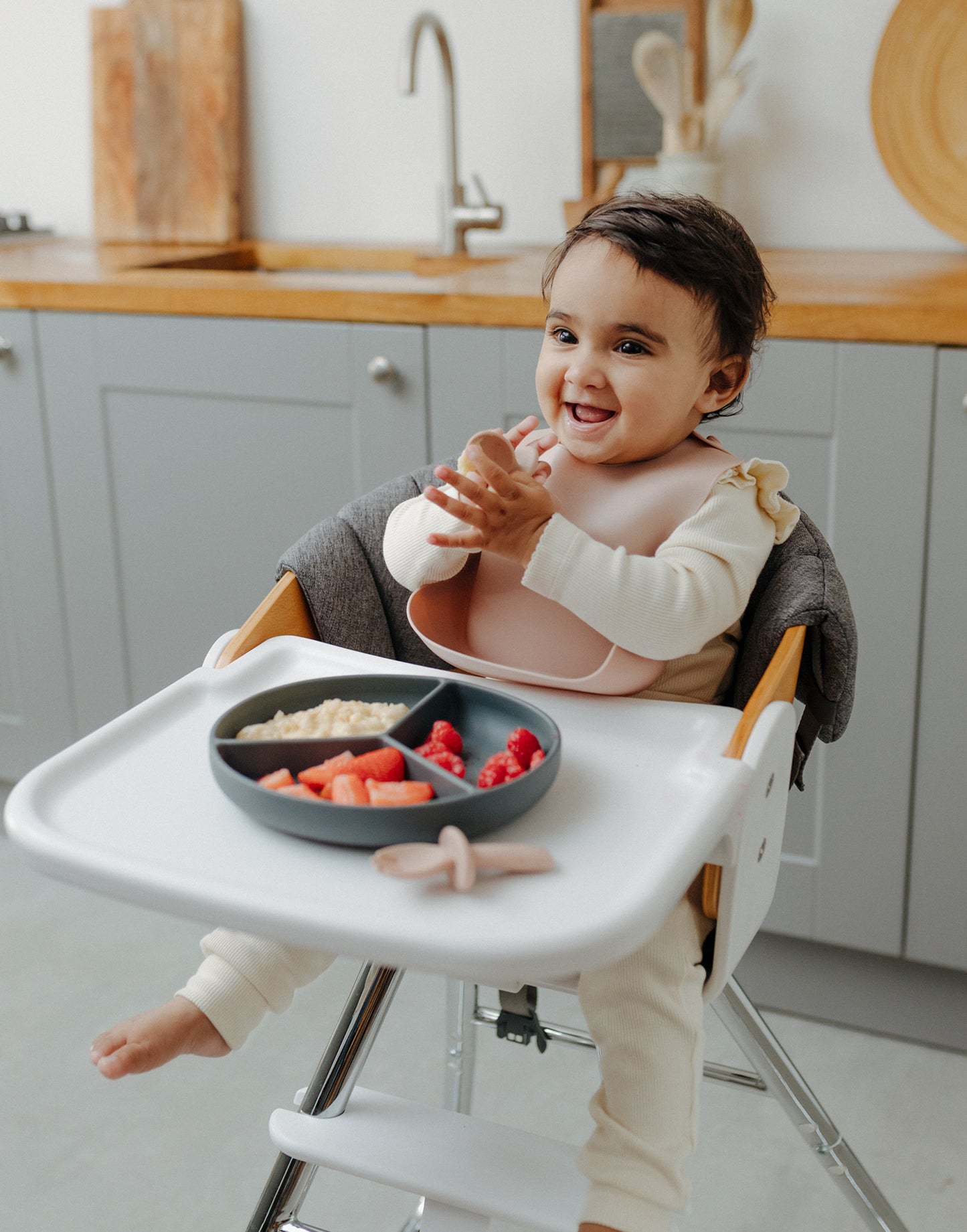 Pippeta Silicone Bib - Ash Rose