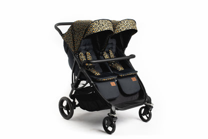 Roma Gemini² Double Stroller - Khaki Leopard