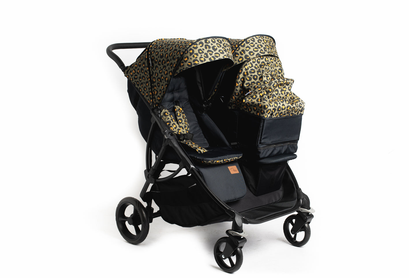 Roma Gemini² Double Stroller - Khaki Leopard