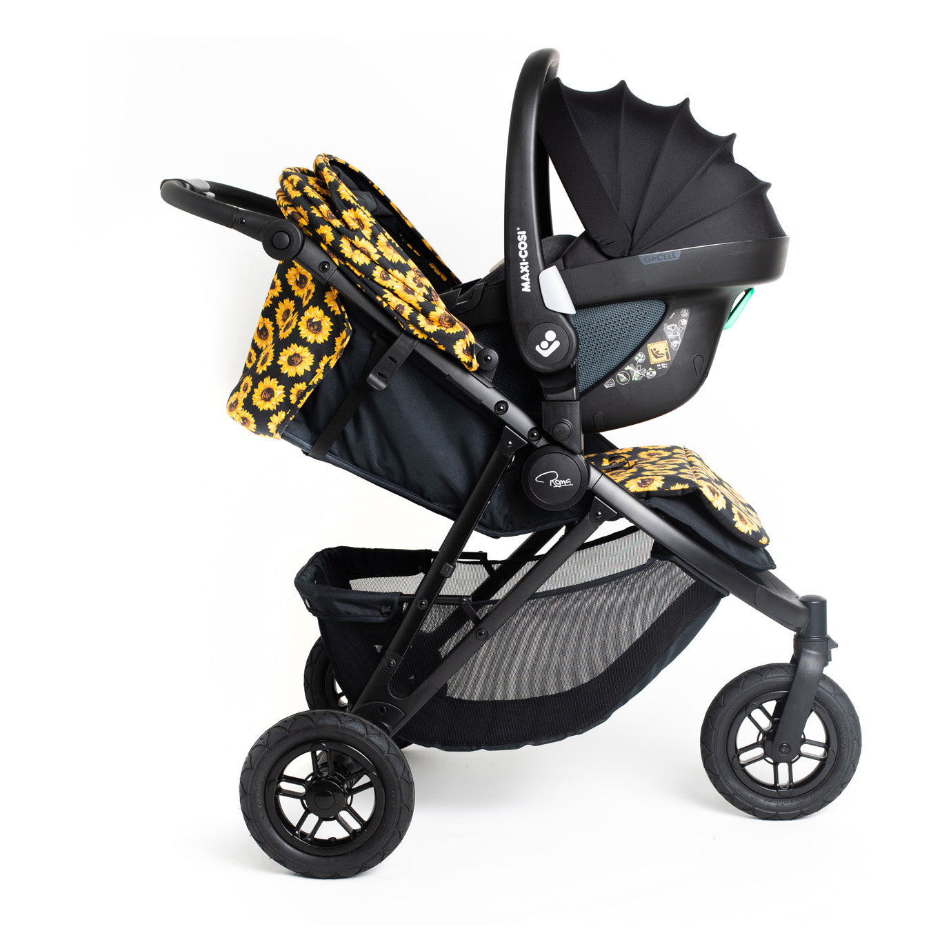 Roma Atlas 3 Wheel Pram - Sunflower