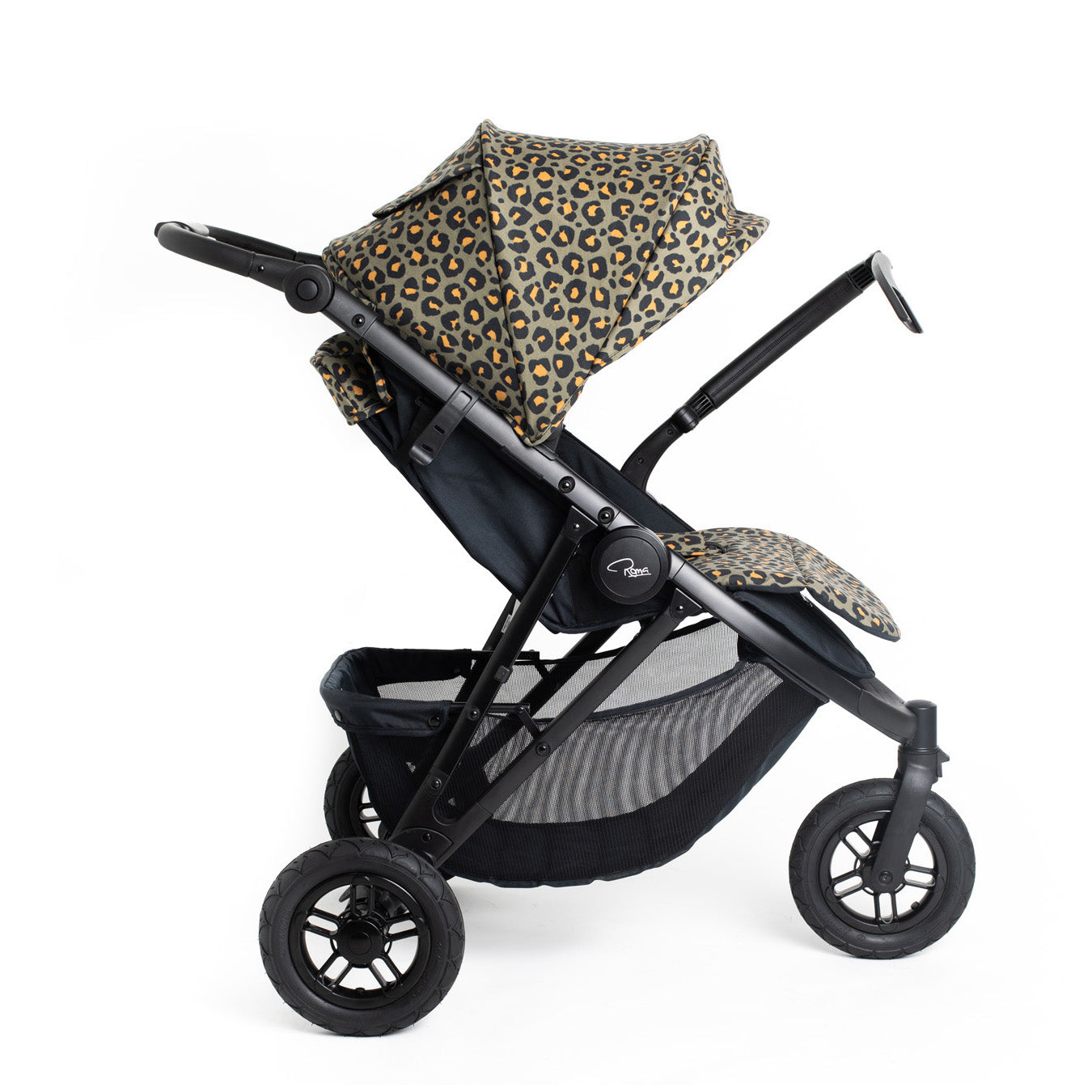 Roma Atlas 3 Wheel Pram - Khaki Leopard