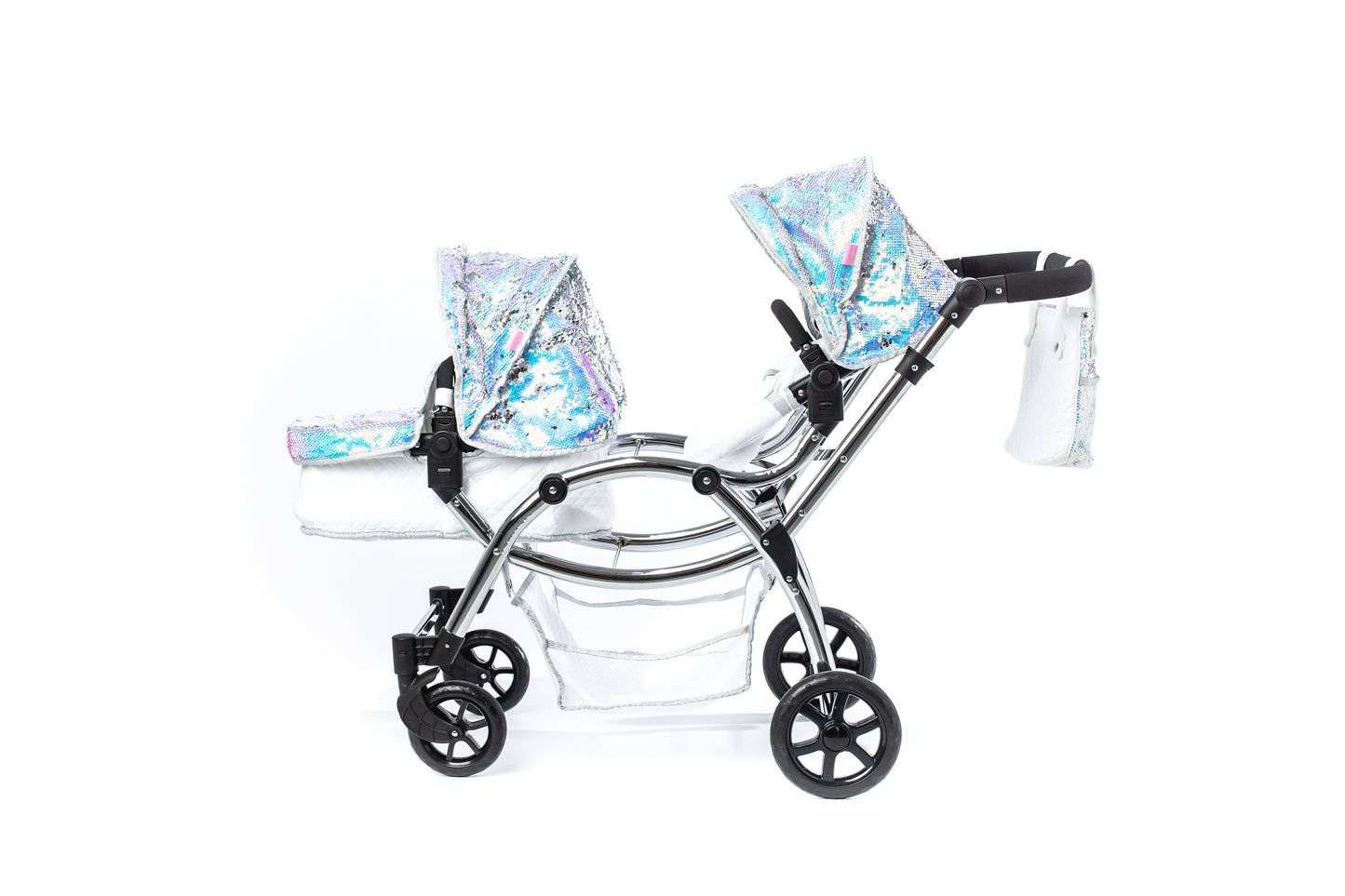 Roma Polly Twin Dolls Pram - Mermaid