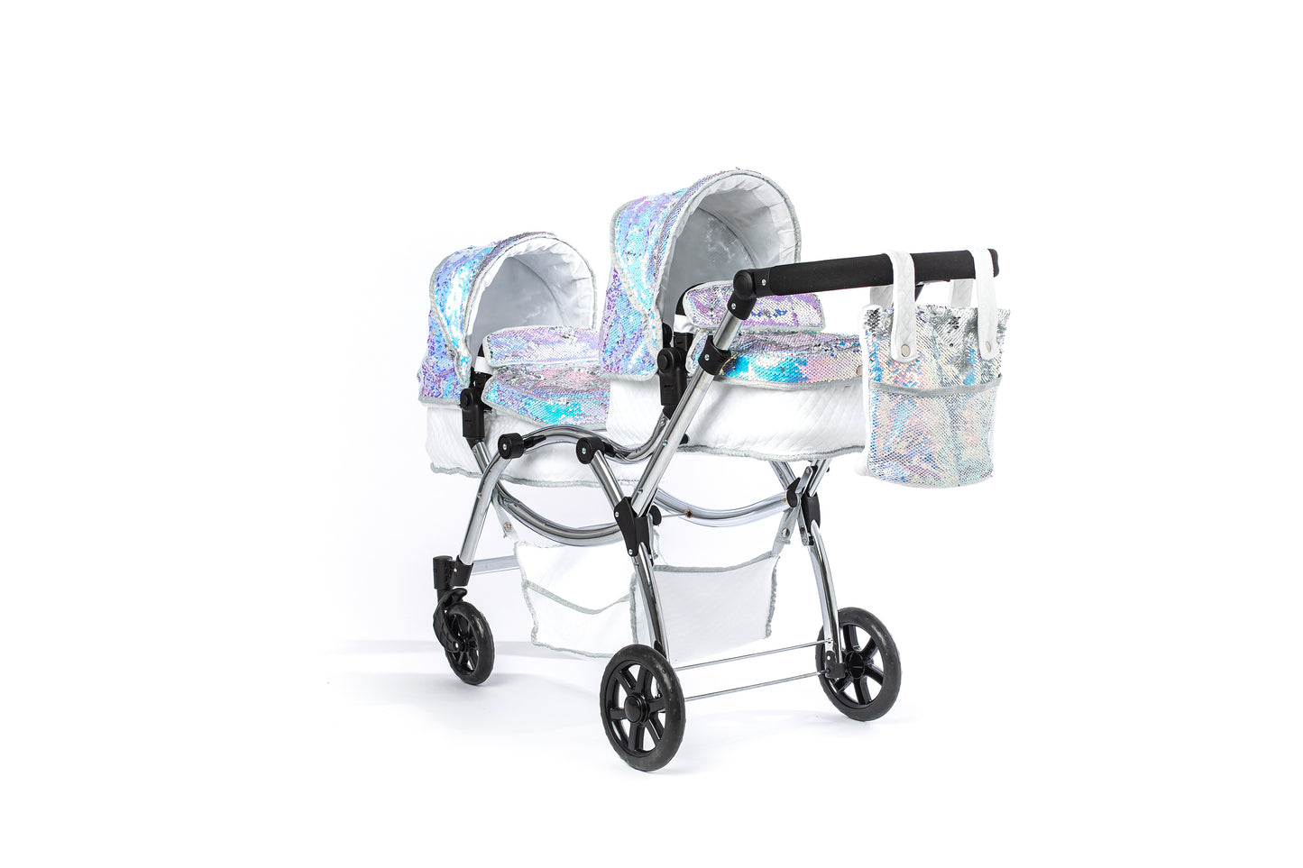 Roma Polly Twin Dolls Pram - Mermaid