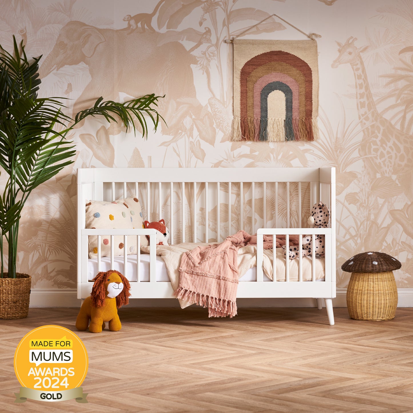 Obaby Maya Cot Bed - Nordic White