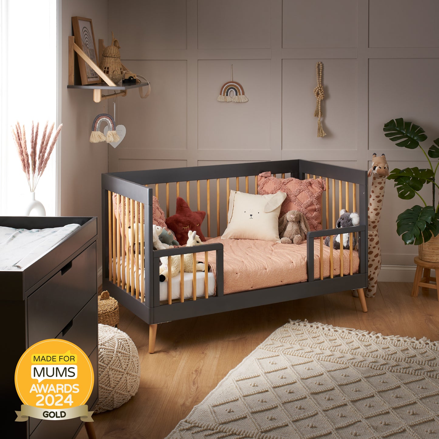 Obaby Maya Cot Bed - Slate