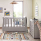 Babymore Stella Sleigh 2 Piece Nursery Room Set - Grey