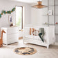 Babymore Stella Sleigh 2 Piece Nursery Room Set - Grey