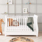 Babymore Stella Sleigh 2 Piece Nursery Room Set - White