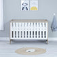 Babymore Veni Cot Bed - Oak White