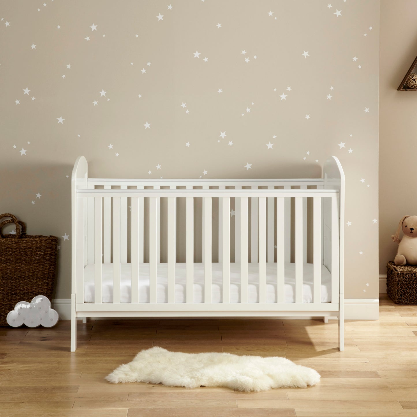 Babymore Aston Drop Side Cot Bed - Grey