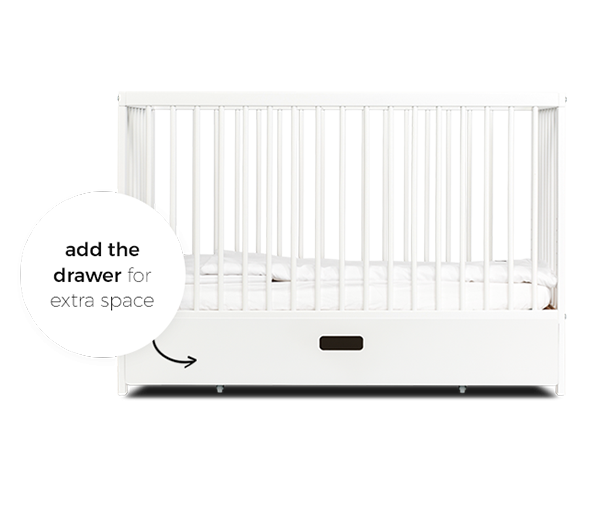 moKee Mini Cot Bed - White