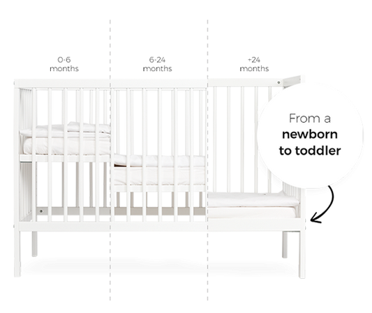 moKee Mini Cot Bed - White