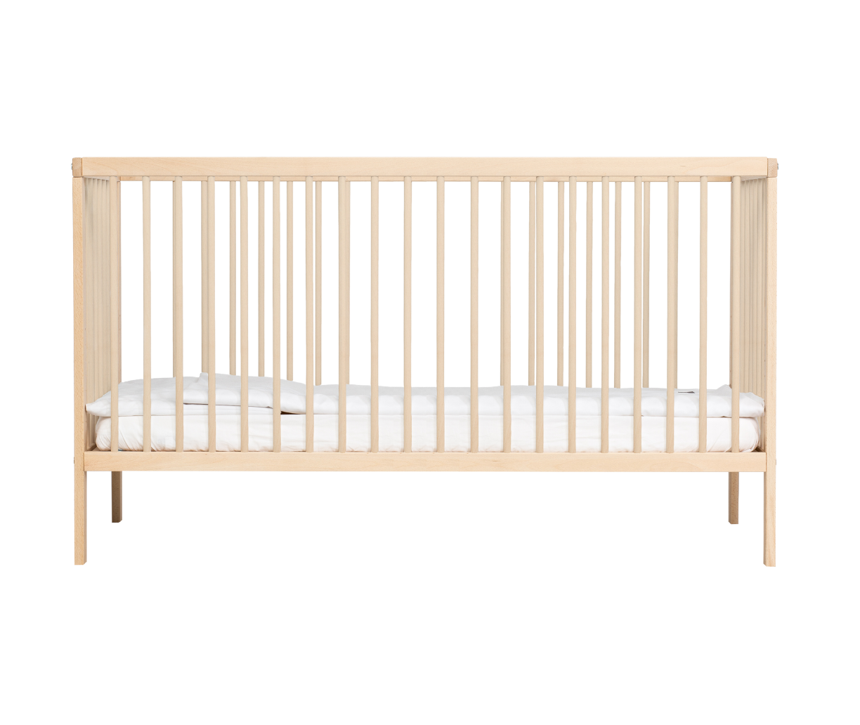 moKee Midi Cot Bed - White Beech